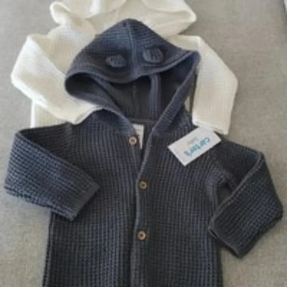 *NWT* Carters pair of knit cardigan sweaters size 9 months - Picture 1 of 5